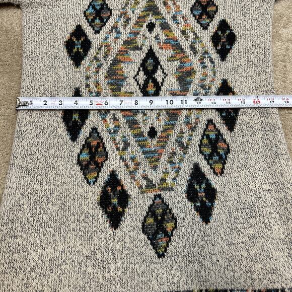 Mintee 16 Long Knit Zip Up Hooded Cardigan Women's S Aztec Southwestern Boho - Picture 8 of 13